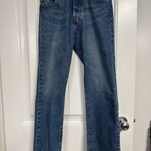 Levi's Straight-Leg Jeans in Dark Blue Denim